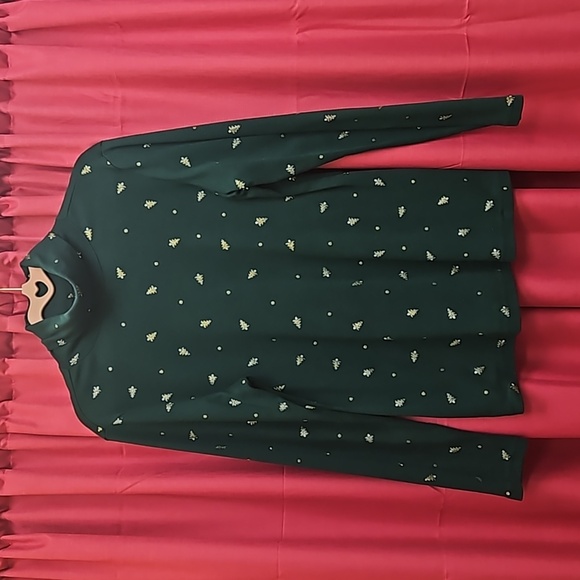 Karen Scott Tops - Karen Scott Christmas Tree Longsleeve